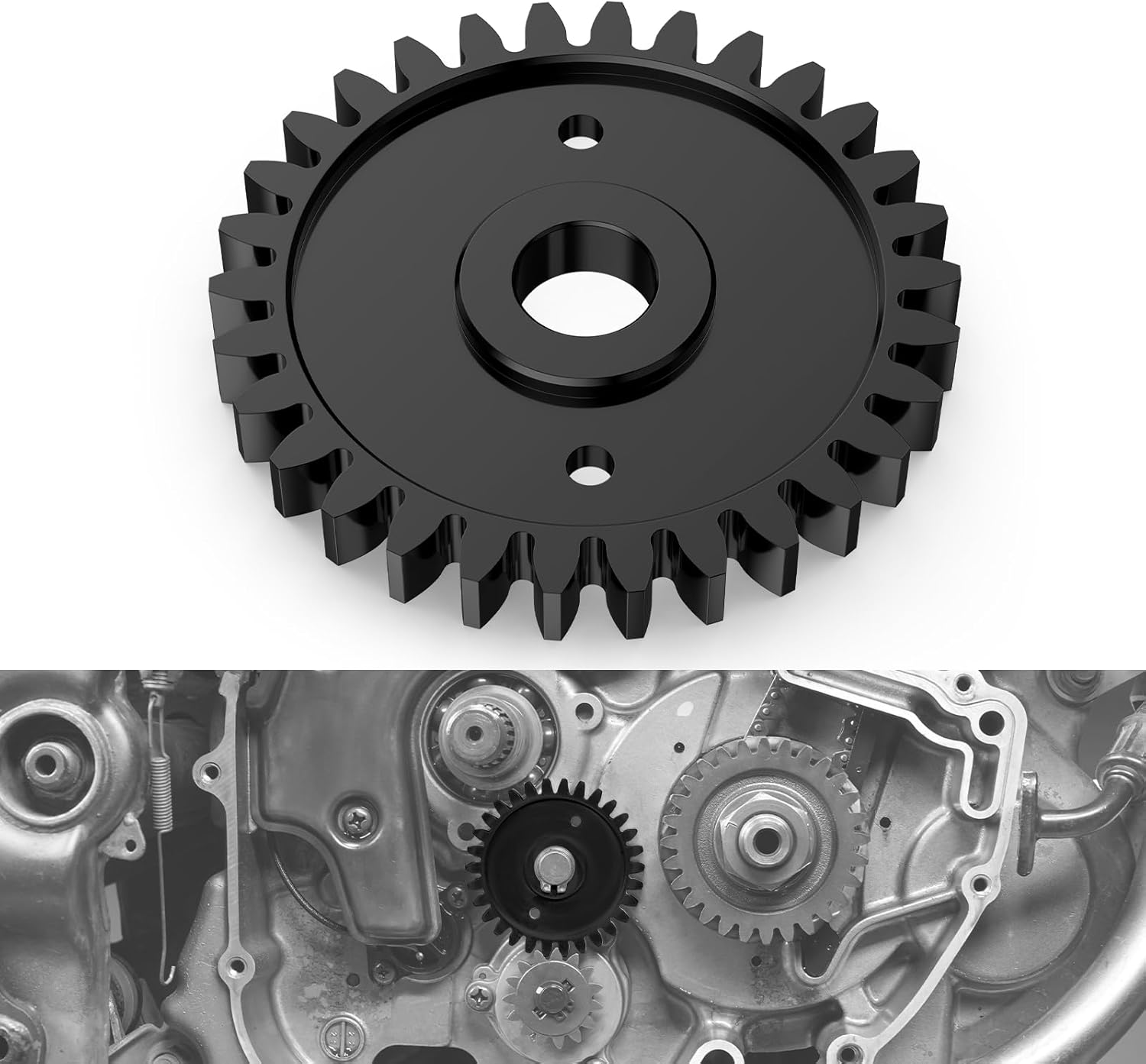 NICECNC Oil Pump Idler Gear Compatible with Suzuki DR650S 1996 1997 1998 1999 2000 2001-2024, DR650SE 1996-2015 2016 2017 2018 2019, 7075-T6 Aluminum Alloy