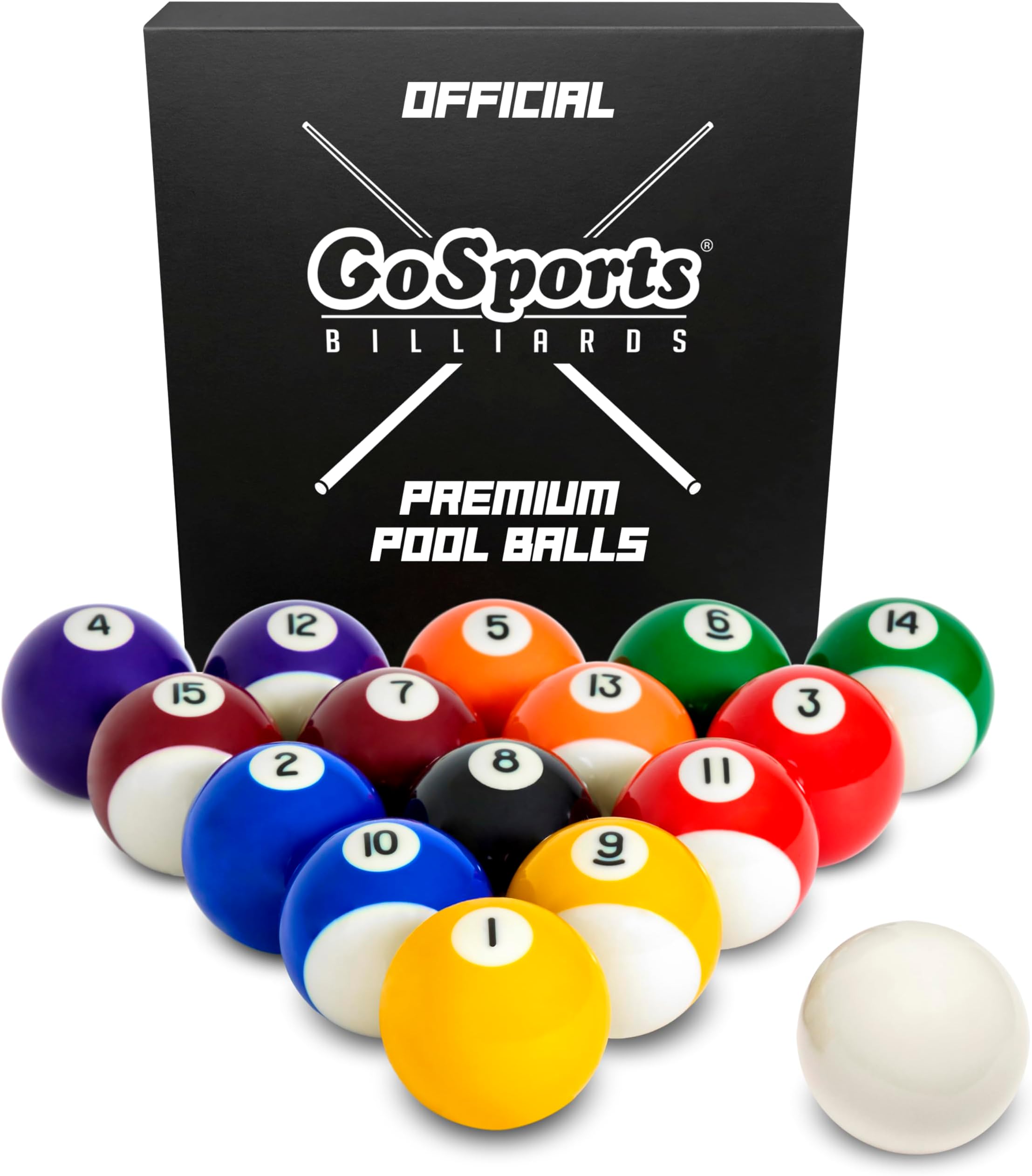 Regulation Billiards Balls - Complete Set of 16 Professional Balls, Multi, One Size
