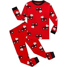 DDSOL Toddler Baby Boys Pajamas 2 Pieces Cotton Sleepwear Set Kids Fall Winter Long Sleeve Jammies
