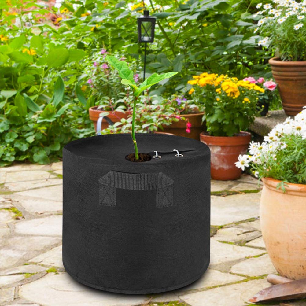 Aiuola da giardino rialzata in tessuto, esagonale, per coltivare piante – 27 galloni traspirante spesso tessuto resistente, aiuole rialzate per giardinaggio di patate, carote, cipolle, fiori