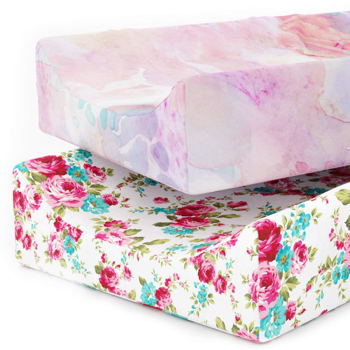 Kids N’ Such Jersey Knit Cotton Baby Changing Pad Cover & Diaper Changing Pad Liner, 2 Pack