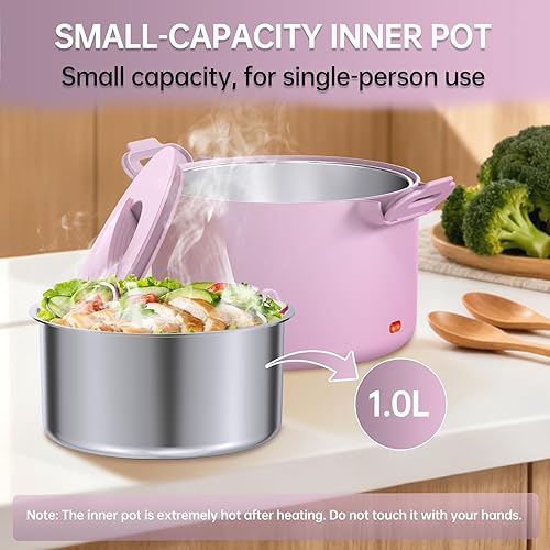 Miniatura 3 de Lonchera eléctrica, calentador de alimentos, contenedor portátil con calefacción de 34 onzas a prueba de fugas para automóvil, camión, oficina,