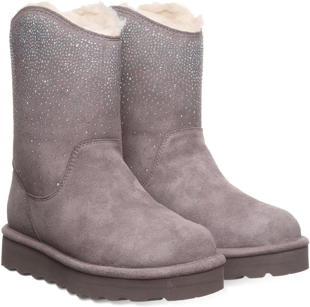 BEARPAW Women's Glam Platform Lo Cinder Size 7 | Boot Classic Suede | Women's Pull On Boot | Comfortable Winter Boot