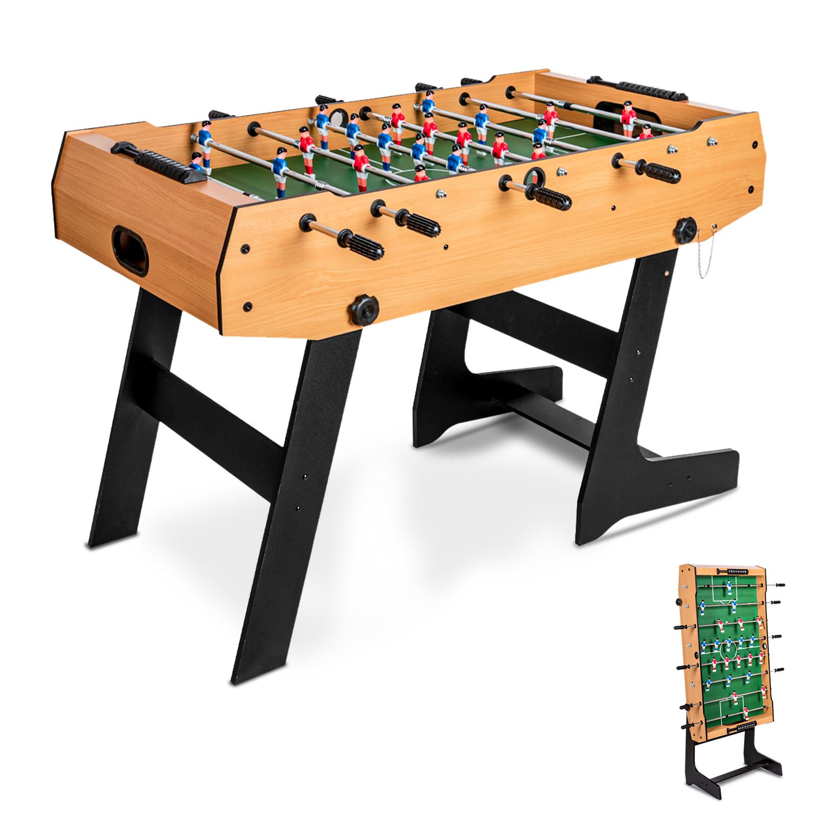 Table de babyfoot Pliable, Accessoires complets – pour Adultes, Enfants et Toute la Famille.