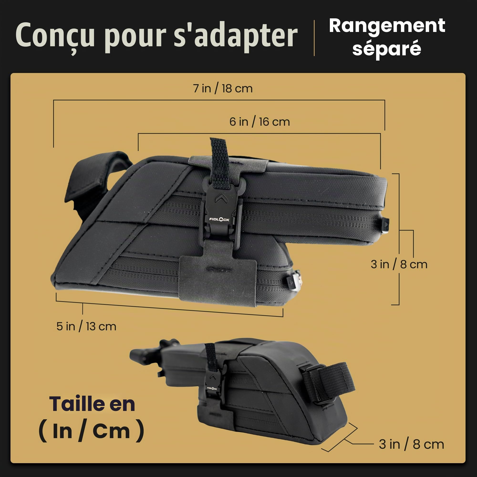 Lumiere & Co. Sac de selle de vélo, Sac de selle de vélo, Mach X