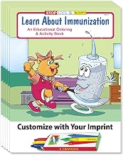 ZOCO – Immunization Custom Coloring Books (250 Bulk Pack, with Crayons) – Vaccine & Health Awareness Education – Hospital, Doctors Office Handout for Kids