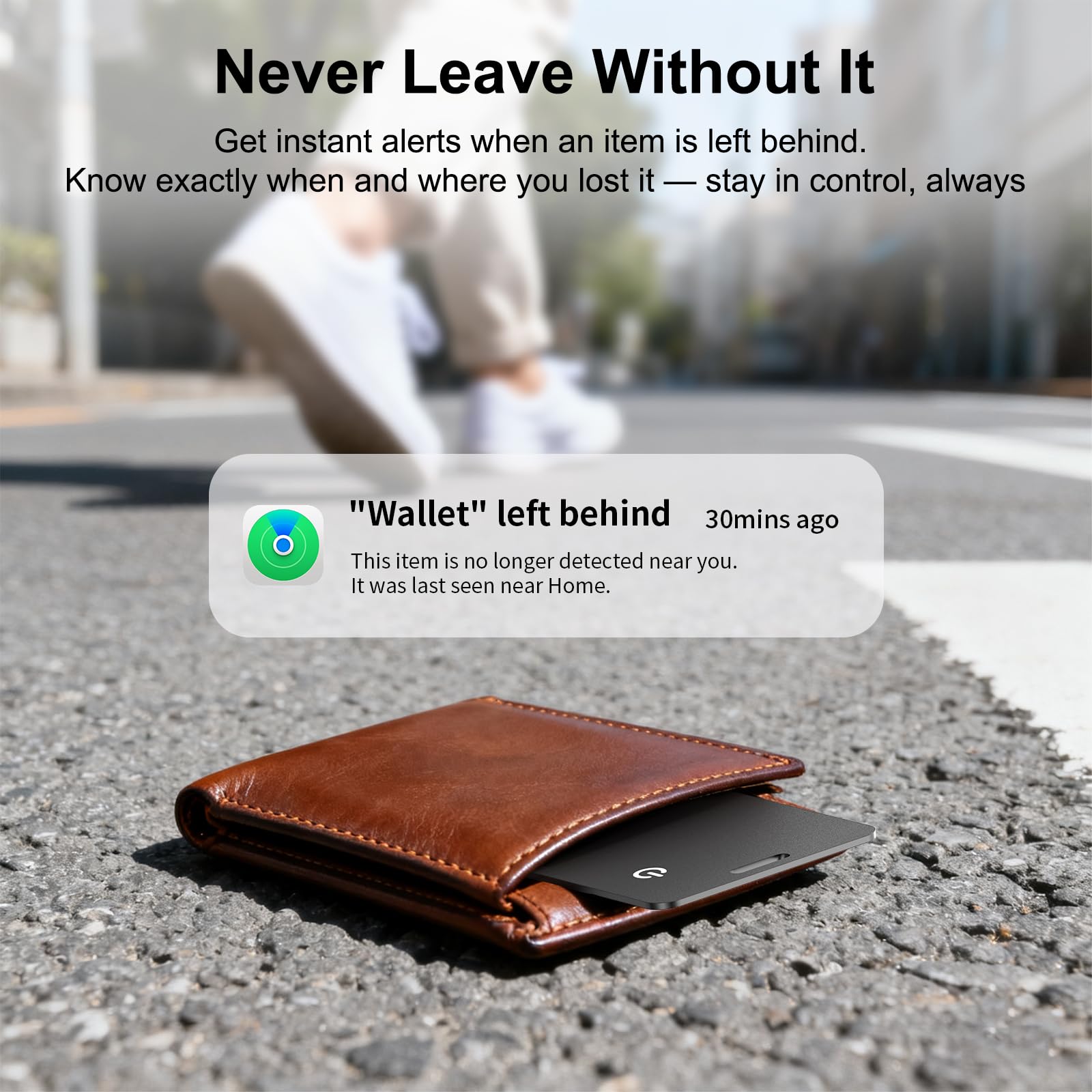 2 Packs Wallet Air Tracker Tag (Apple MFi Certified) Compatible with Apple Find My (iOS Only), Card 0.06in Bluetooth Tracker for Wallets, Luggage, Passport, Wireless Charging, Anti-Loss Card Locator