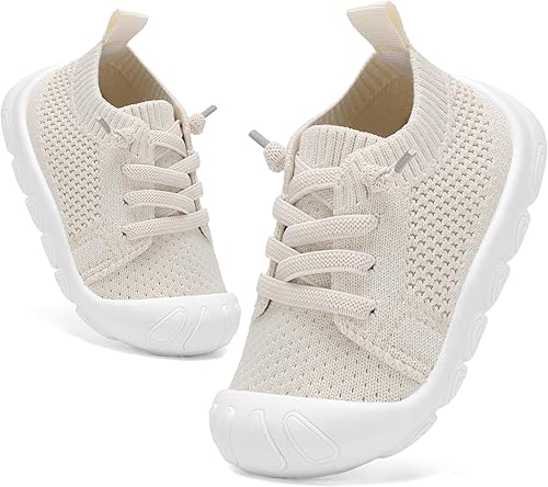 Zapatos deportivos para niños y niñas pequeños, zapatos para caminar descalzos, zapatos de tenis ligeros y transpirables para los primeros bebés