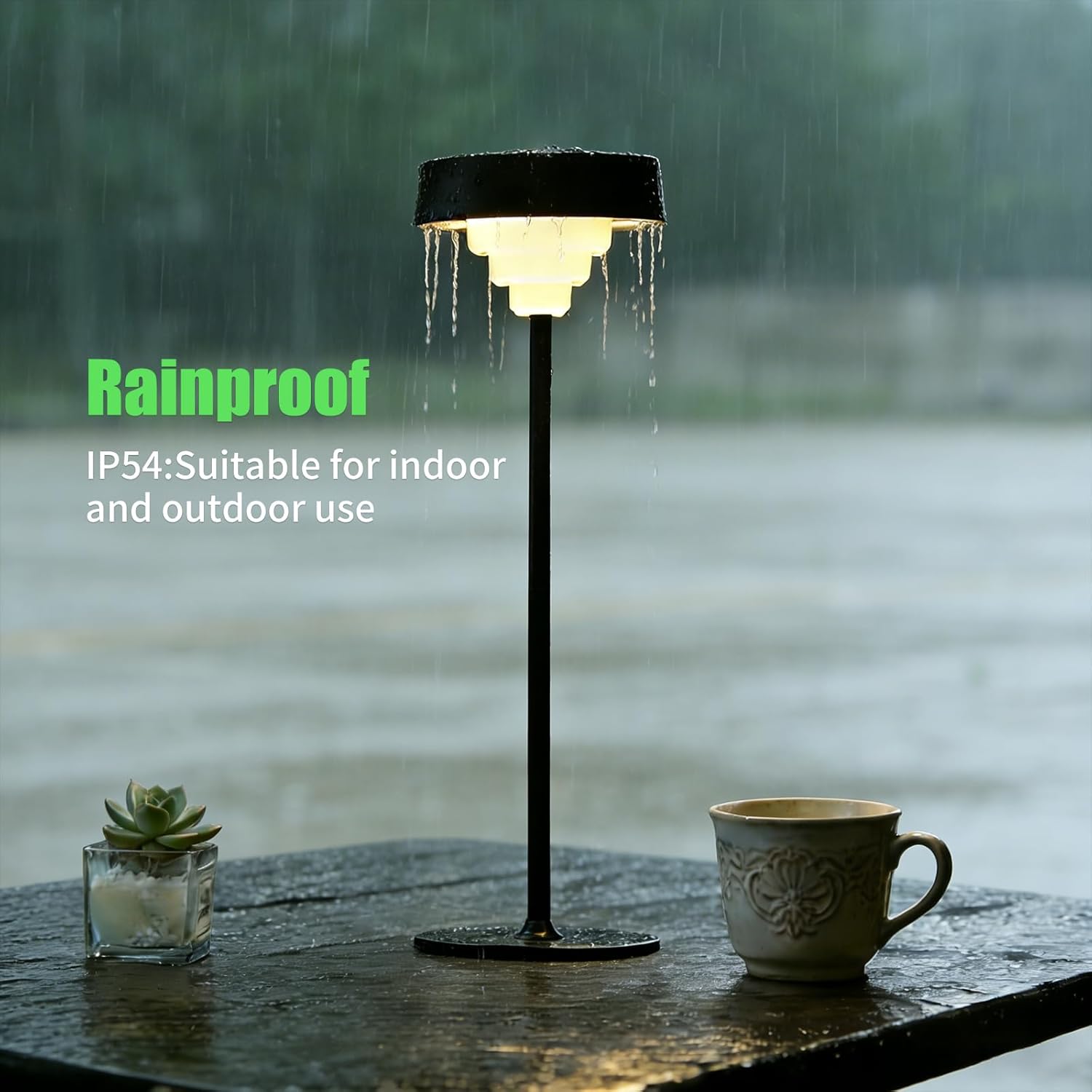 Cordless Table Lamp, 5400mAh Battery Operated Lamps, Battery Level Display, LED Memory Function, Rechargeable Table Lmap, Suitable for Restaurant, Bedroom, Cafe, and Home(Black)