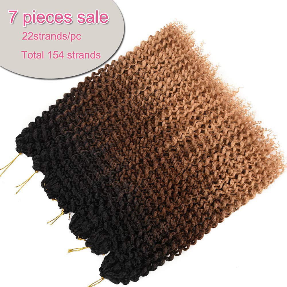 Passion Twist Hair Braids - Juego de 7 mechones de pelo sintético para cabello trenzado, trenzas trenzadas, trenzas de pelo largo, 45,72 cm, color marrón oscuro