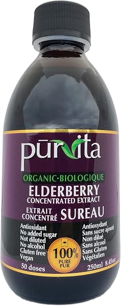 Purvita Organic Elderberry Immune Support Liquid