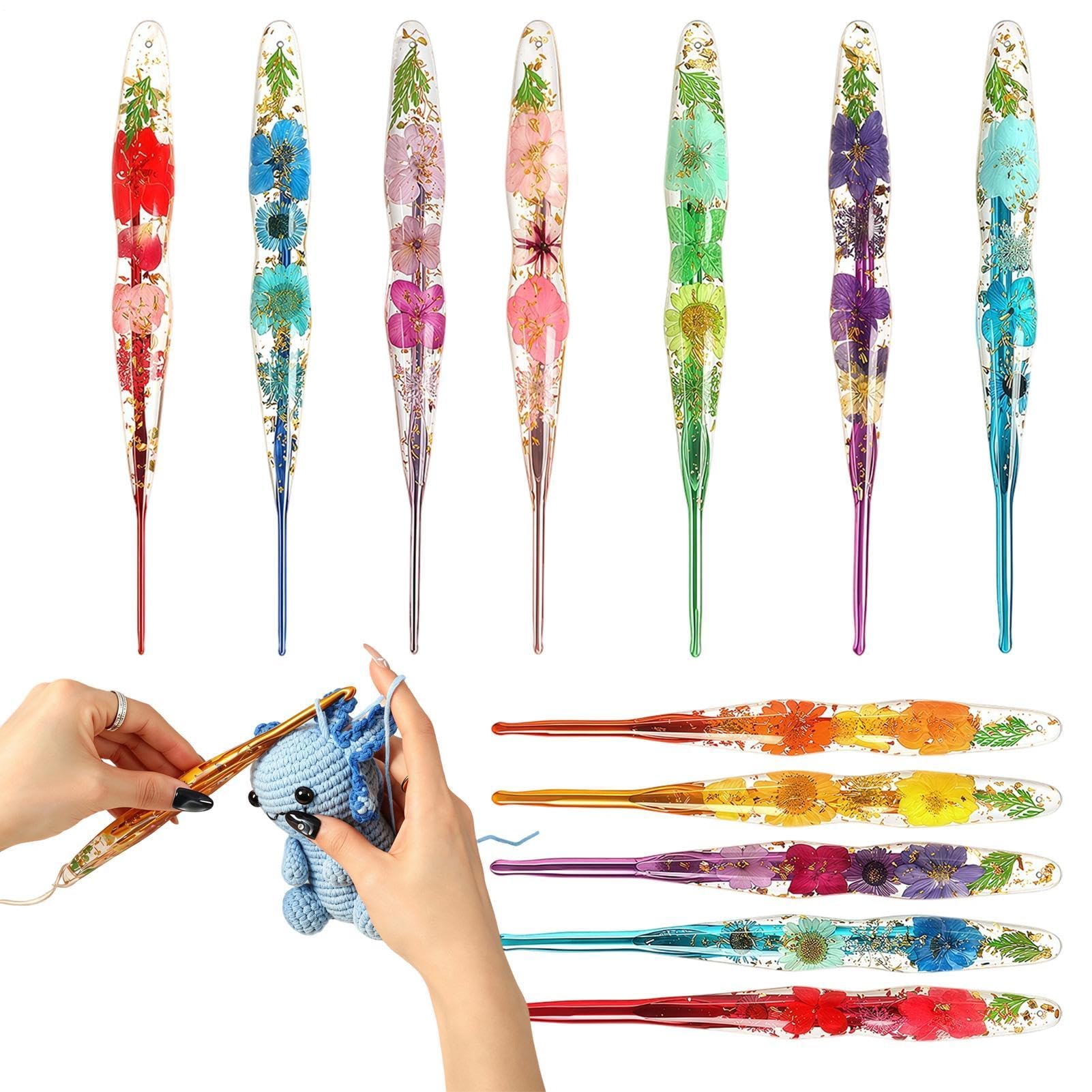 Generico Set di Uncini per Uncinetto 9 Pezzi Set per Uncinetto | Uncinetti a Tomo per Donne Ragazze Hobbiste Principianti Artiste Insegnanti Coperte Sciarpe Casa Laboratorio