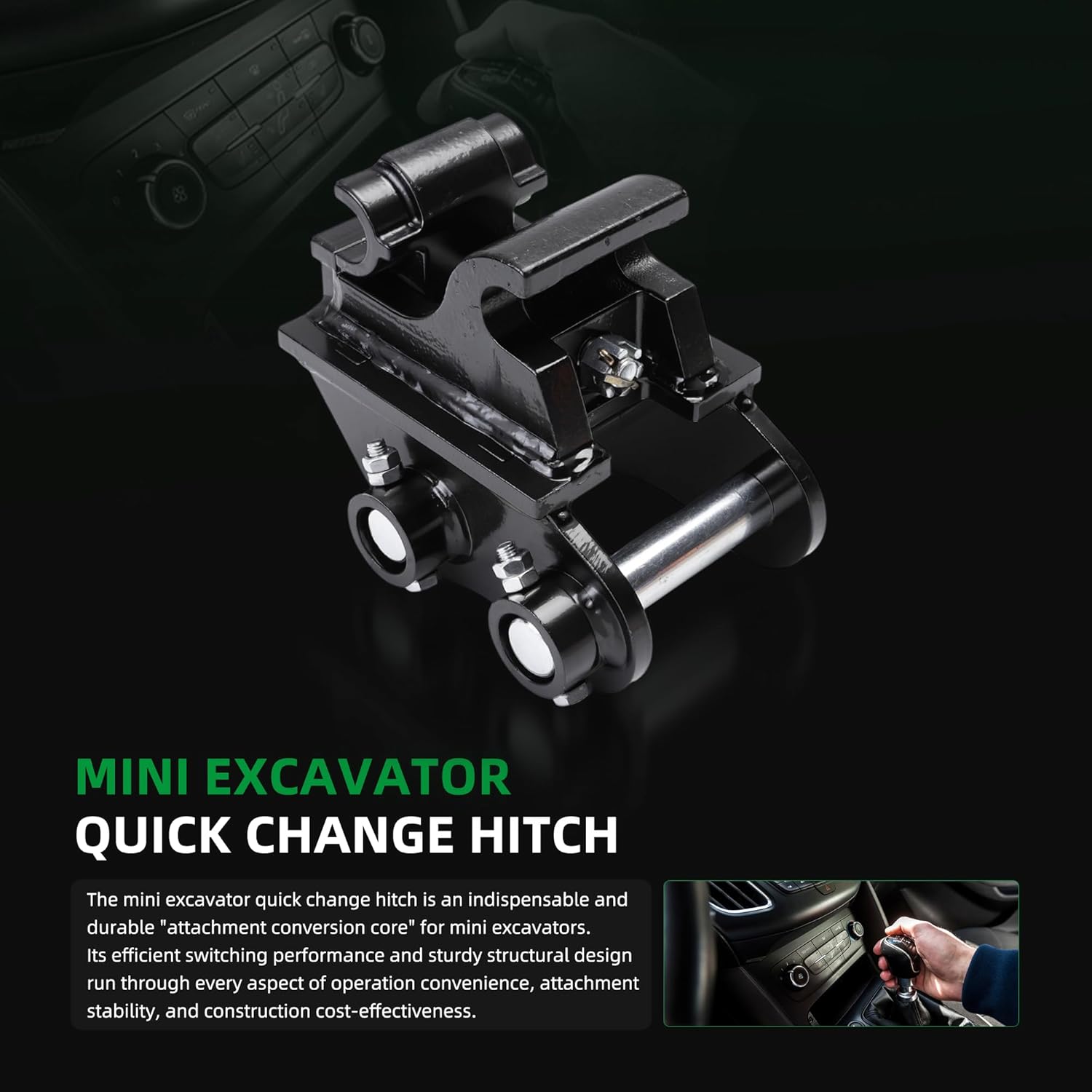 Mini Excavator Quick Change Hitch,Excavator Attachments Quick Hitch for Small Digger Quick Coupler,Fit Most of to 0.8-2 tons Mini Excavators - Image 6