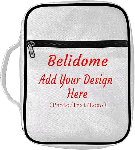 Belidome Fundas de Biblia personalizadas para mujeres y hombres, personalizadas con nombre de foto, texto impreso, libro, estuche de transporte,