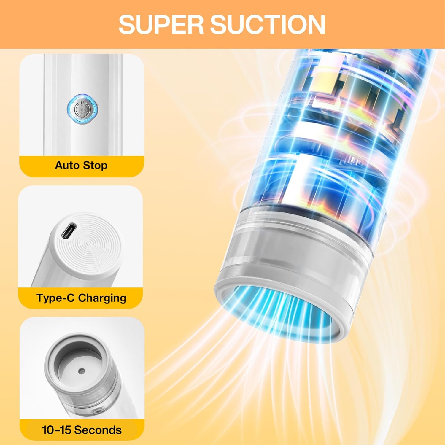 OneTouch Handheld Vacuum Sealer Machine – Rechargeable Mini Food Saver with 5 Reusable Bags, Compact Air Sealing Device for Sous Vide, Meal Prep, and Kitchen Storage (White) - Image 5