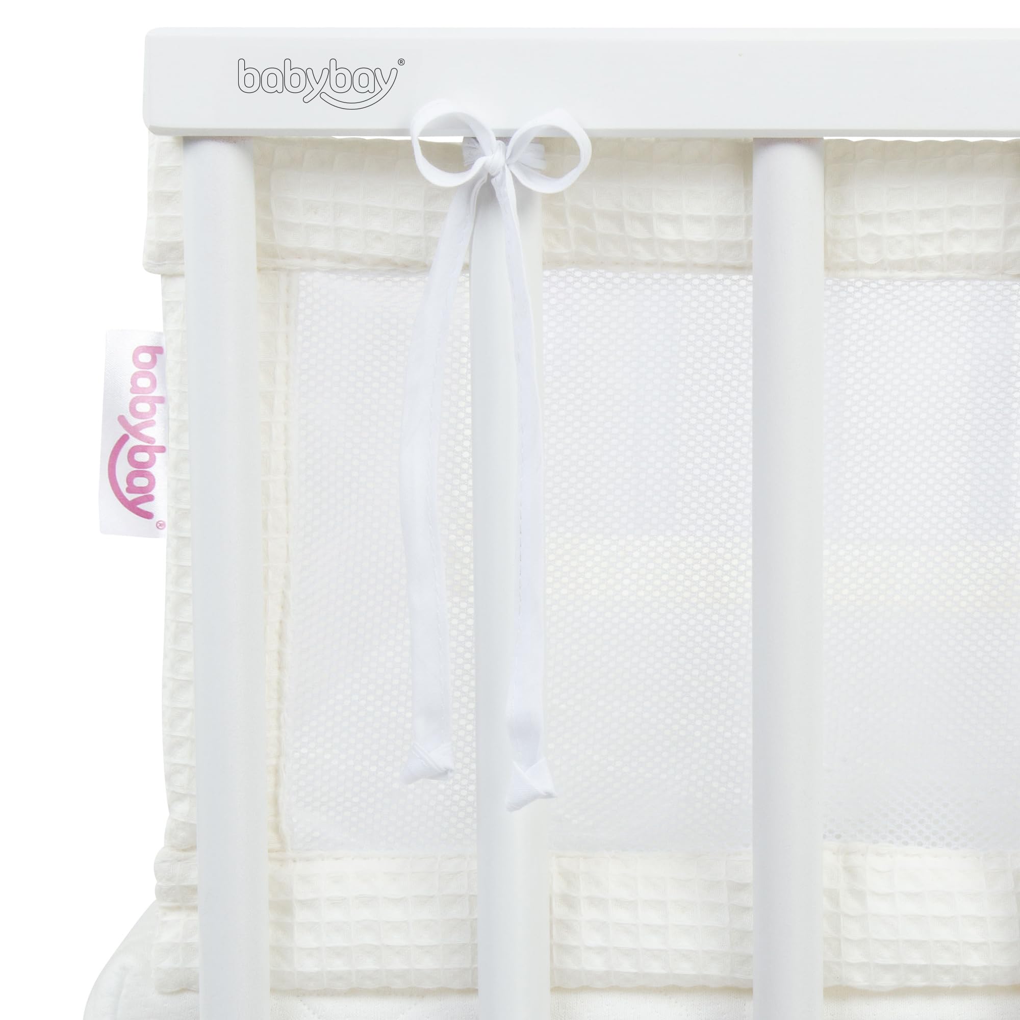 babybay Paracolpi in rete a nido d'ape, adatto per modello originale, avorio