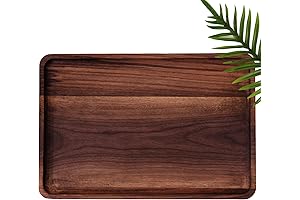 Rustic Walnut 13"x9" Rectangle Decorative Serving Tray