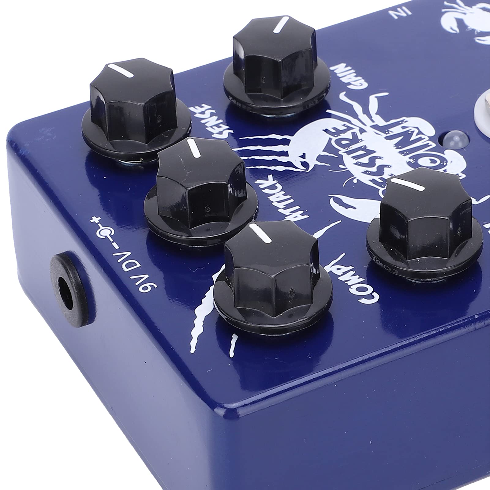 Pedale Effetti, Pedale Compressore Per Basso Effetto Punto di Pressione True Bypass Guscio in Lega di Alluminio CP‑45 Accessorio Per Gli Amanti della Chitarra Elettrica