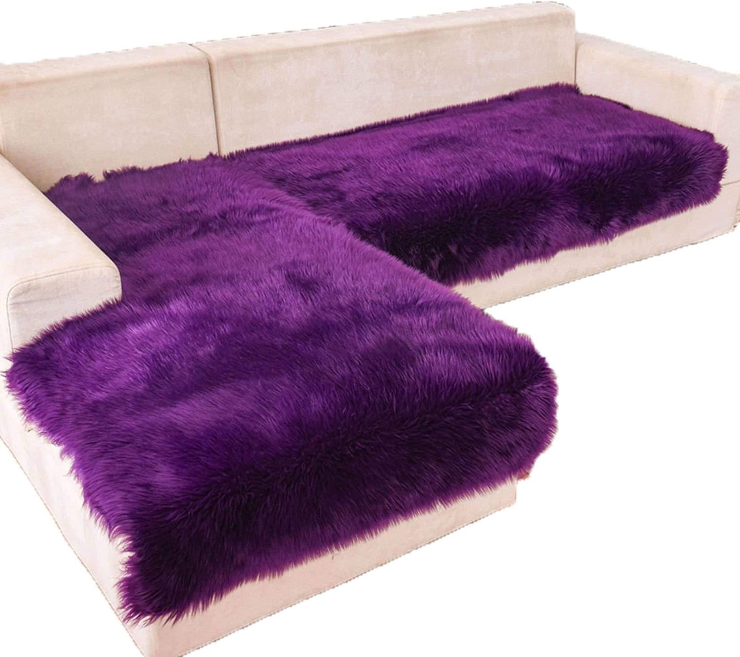 Plush Sofa Slipcover, NotSlip Quilted Sofa Covers Lshape Sectional