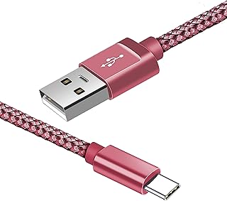 USB C Charger Cable 2M Type C Charger Fast Charging 3A Lead Nylon Braided for Samsung Galaxy S21 S20 S10 S9 S8 A12 A20e A21s A40 A51 A70,Huawei P30 P20 P40,Google Pixel, Sony Xperia,Switch