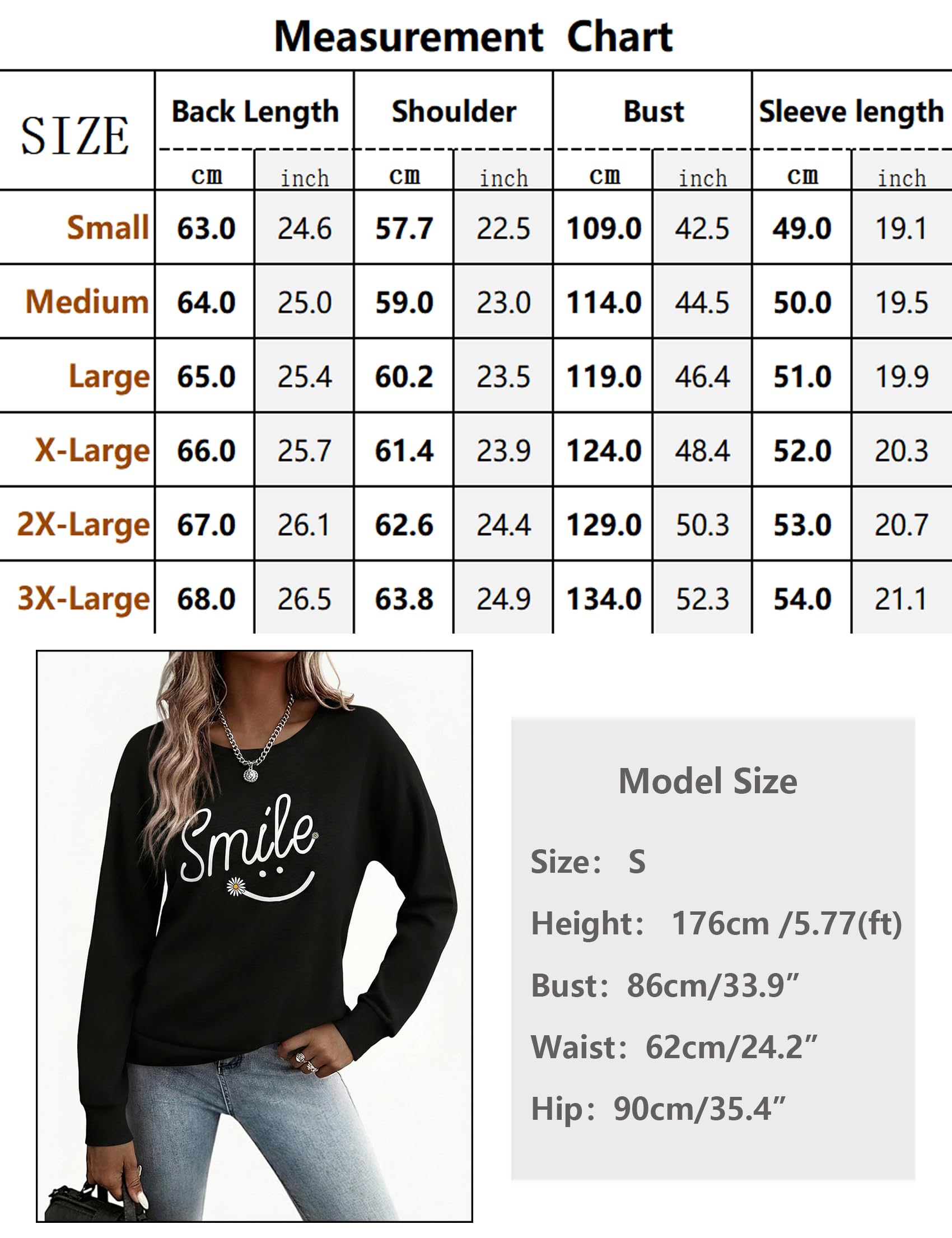 Gyabnw Felpa Donna Girocollo Design Semplice Maniche Lunghe Materiale Confortevole per Primavera e Autunno