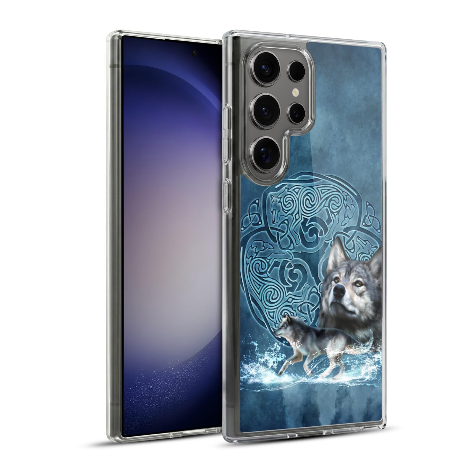 Funda gel Galaxy S23 Ultra antideslizante lobo celta 8