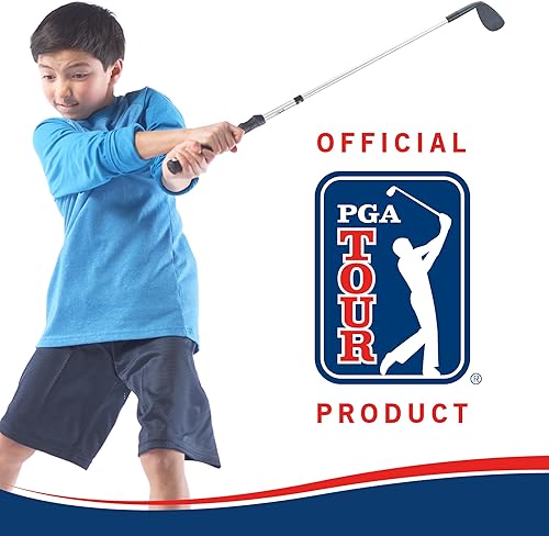 Miniatura 7 de Franklin Sports PGA TOUR - Juego de palos de golf de plástico para niños, palos de plástico para jóvenes + bolsa, juego de golf de plástico para
