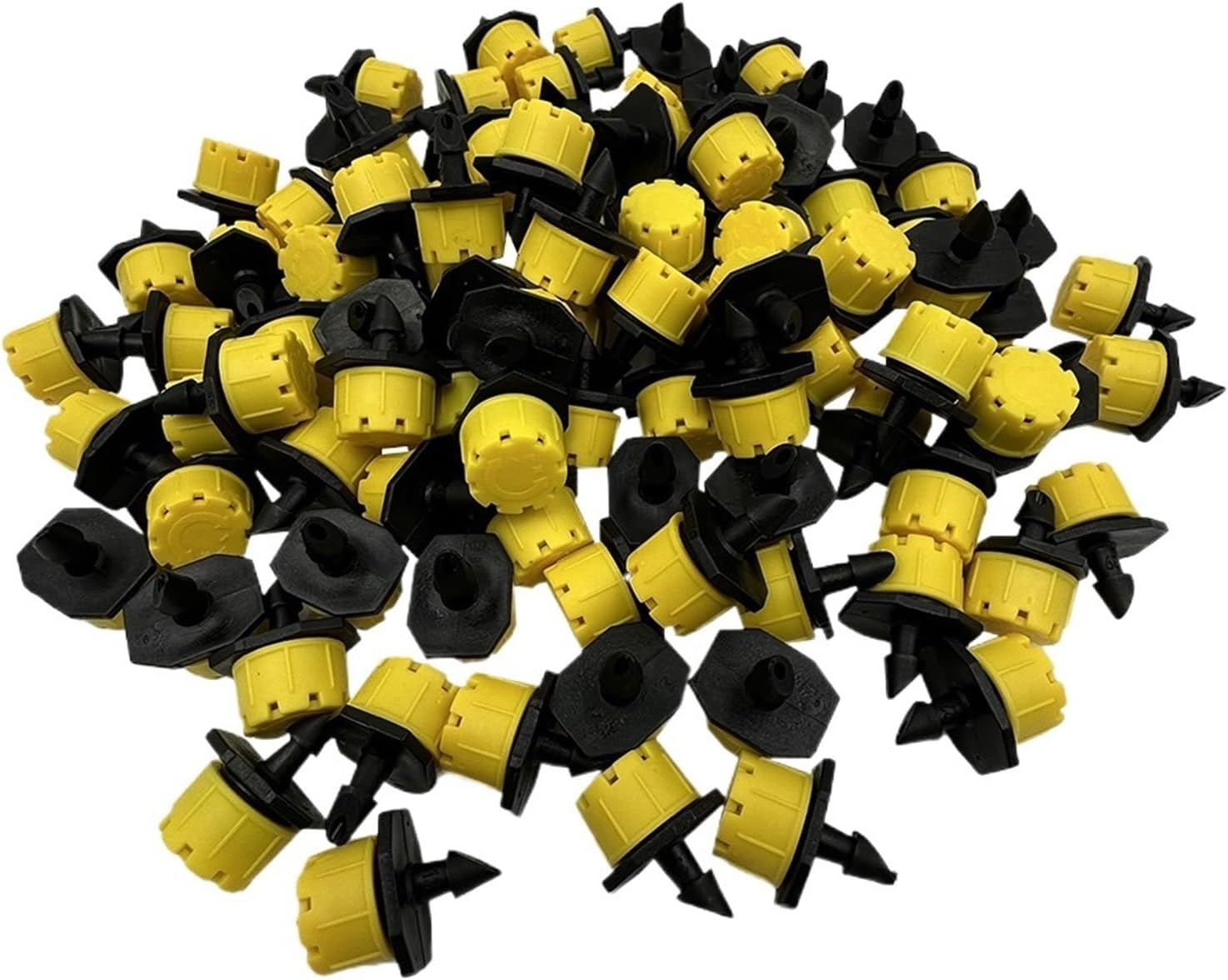 Drip Irrigation Emitters 400pcs 8 Hole Adjustable Irrigation Dripper Sprinkler Emitter Dripper Micro Drip Irrigation Sprinkler(Yellow)