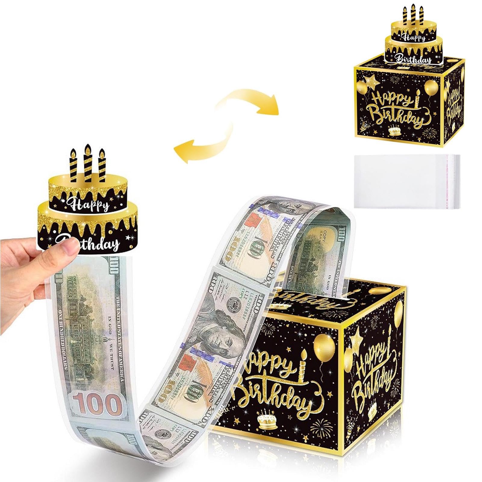 Harnovlis Birthday Surprise Money Box Cash Presentation for Creative Money Gifts - DIY Moneys Holder Birthday Gift Box