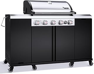 Brand-Man Propane Gas Grill Island Outdoor Kitchen & Storage Cabinets, 5...