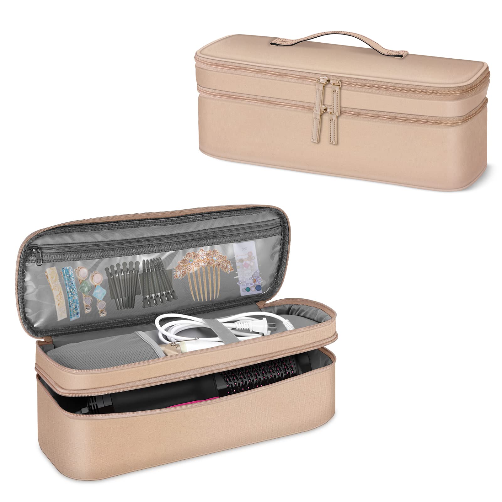 SITHON Double-Layer Travel Carrying Case for Shark FlexStyle SmoothStyle Water Resistant Storage Organizer Bag for Airwrap Styler Also