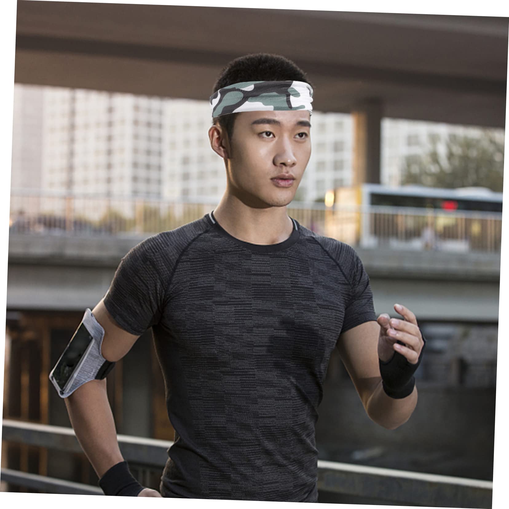 BESPORTBLE Bande De Sueur Bandeau De Sport Band De Cheveux pour Hommes Bandeau Vert Bandeaux Dames Bandes De Cheveux Élastiques Bandeaux Larges De Chimio Polyester