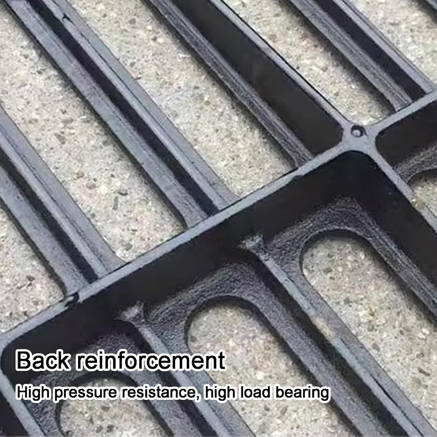 Heavy Duty Cast Iron Drain Grate B125 Class - 15 Ton Load Capacity Outdoor Sewer Cover for Concrete Floors, Yards, Driveways & Gas - 50x35x3cm
