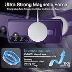 BENTOBEN pour Samsung Galaxy S25 FE Affaire Samsung S25 FE Coque de téléphone avec Kickstand invisible,[Wireless Charger Compatible] Support magnétique réglable Translucide Matte Shockproof S25 FE Affaire, Deep Purple