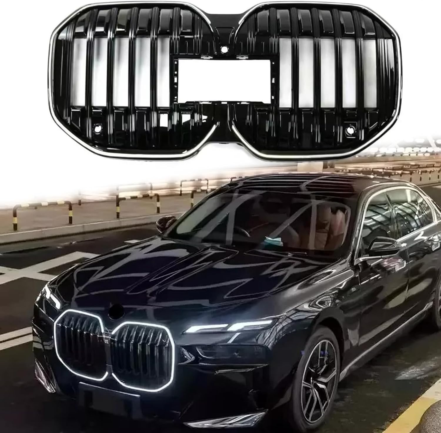 Amazon.com: For BMW 7 Series G70 2023 2024 2025 Gloss Black LED Front ...