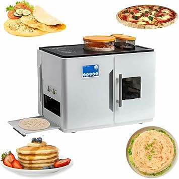 Fully Automatic Roti And Chapati Maker, Tortillas And Pitas in One Go with One, Make 20 Delicious Flatbreads, Button for Perfect Indian Roti