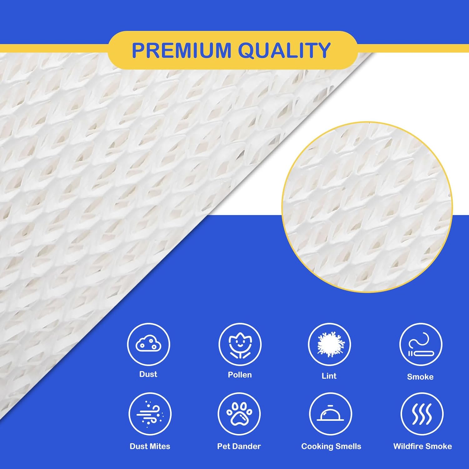 MDH-0103JB Humidifier Wicking Filter Replacement Compatible with Mainstays MDH-0103JB Humidifier Wick Filters, Made with Wood Pulp, Paper Filter, 4 Pack