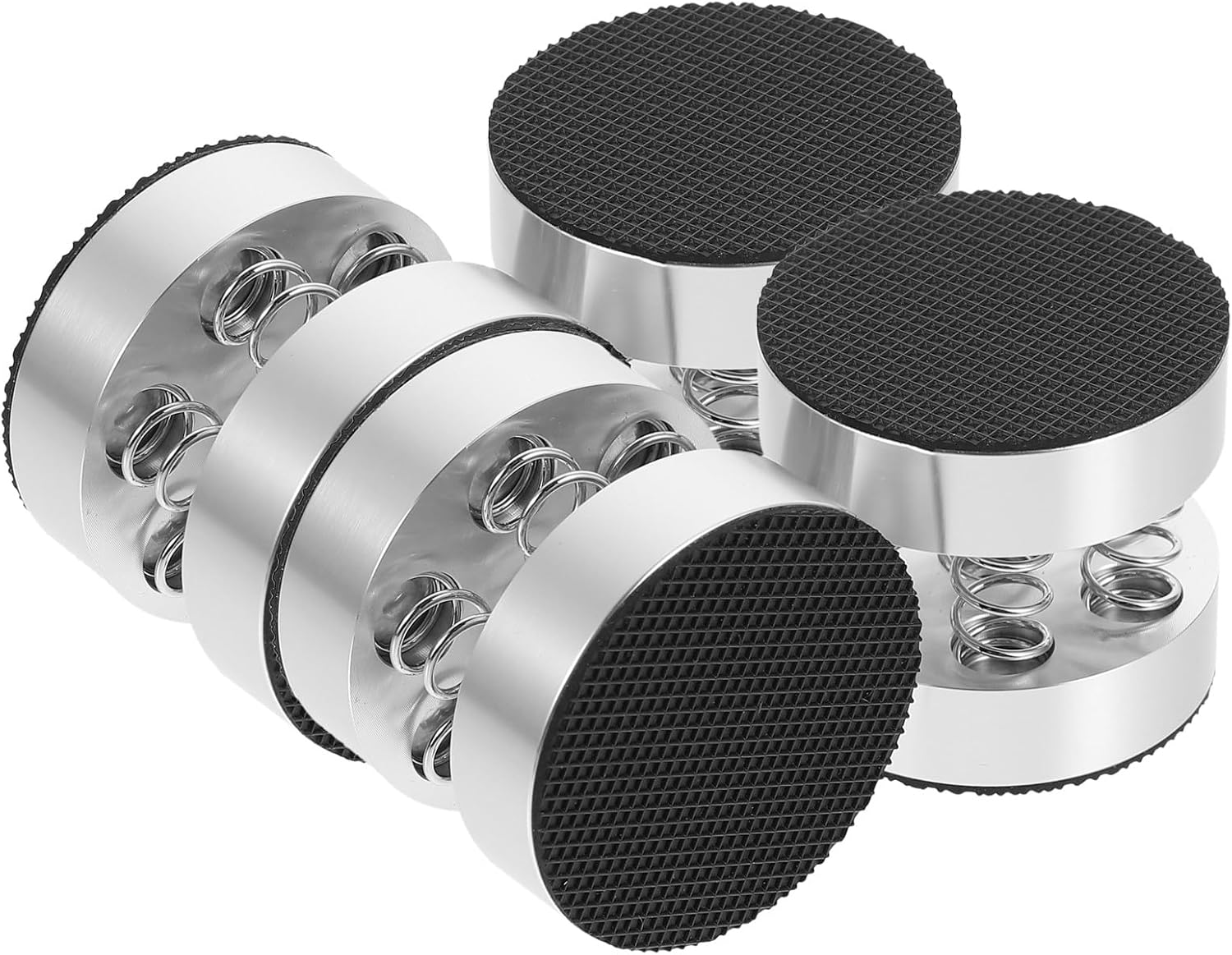 4pcs Aluminum Alloy Spring Speaker Isolation Pads Shockproof Speaker Feet for HiFi Amplifier and Home Audio Equipment