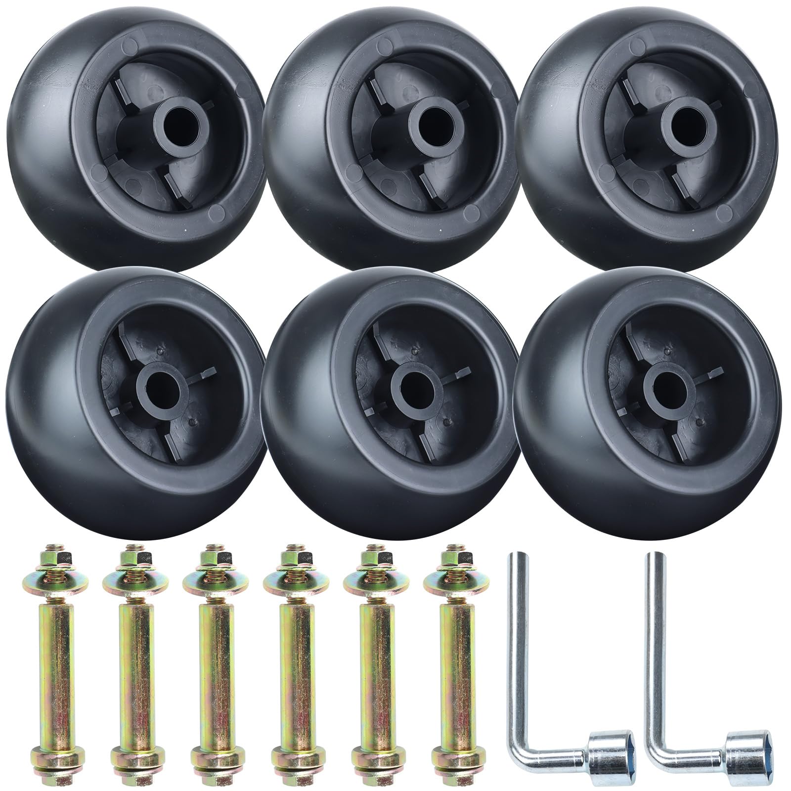 POSFLAG 6 Pack 1-603299 Anti Scalp Roller Replaces 116-9981 eXmark 116-9981 Anti-Scalp Roller Kit, 1-603299 eXmark 1-60329...