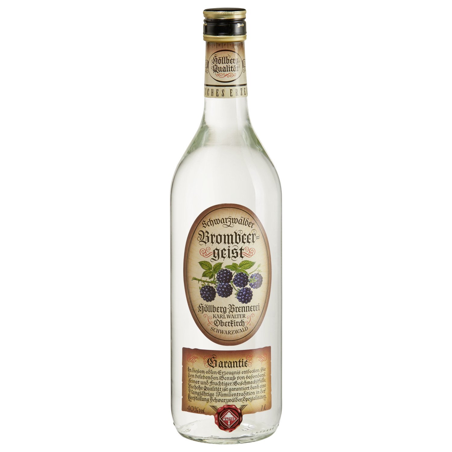 Brombeergeist "Höllberg" 40% vol., (1 x 1l) Geist ohne Aromastoffe
