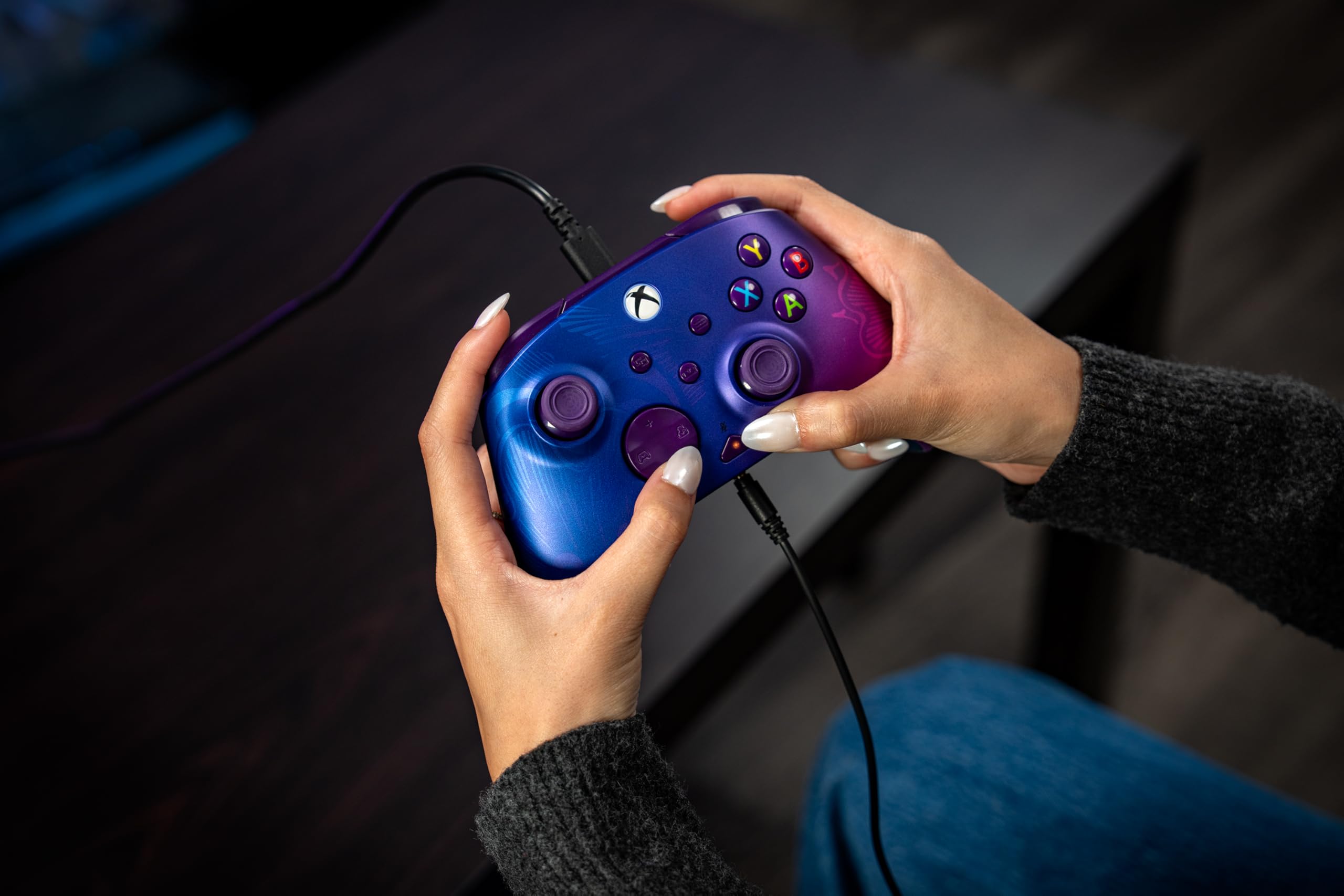 Turtle Beach Rematch Advanced Wired Gaming Controller Licensed for Xbox Series X|S, Xbox One, Windows PC - Colorful, Remappable Buttons, Hair Triggers, Audio Controls, Impulse Triggers - Purple Fade