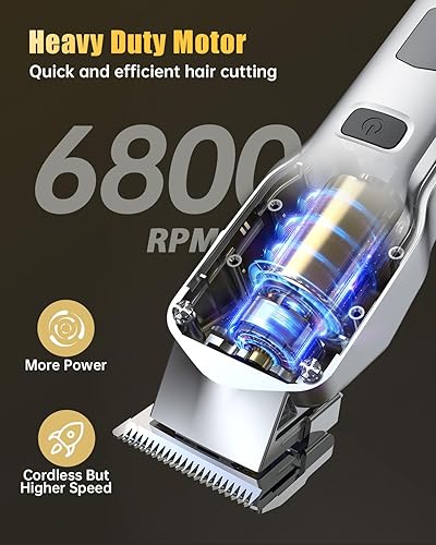 Miniatura 6 de Romanda Juego de cortapelos y recortadores, cortapelos para hombres inalámbricos, juego de cortaúñas y aseo para hombre, juego de cortapelos de