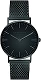 Liebeskind Berlin Damenuhr – Runde Quarzuhr 34mm – Mesharmband – 5ATM wasserdicht – Modern & elegant erhältlich Schwarz