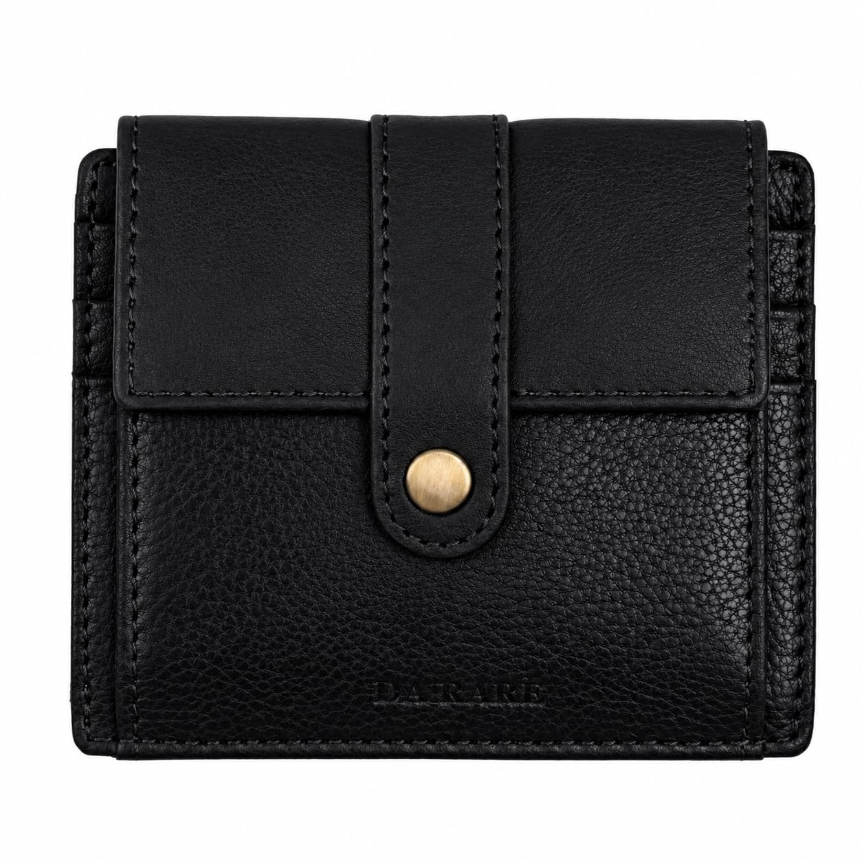 Wallet for Men | Genuine Leather | Compact Purse with Coin Pocket | Card Slots & ID Window | Men's Wallet (Black)-image-31