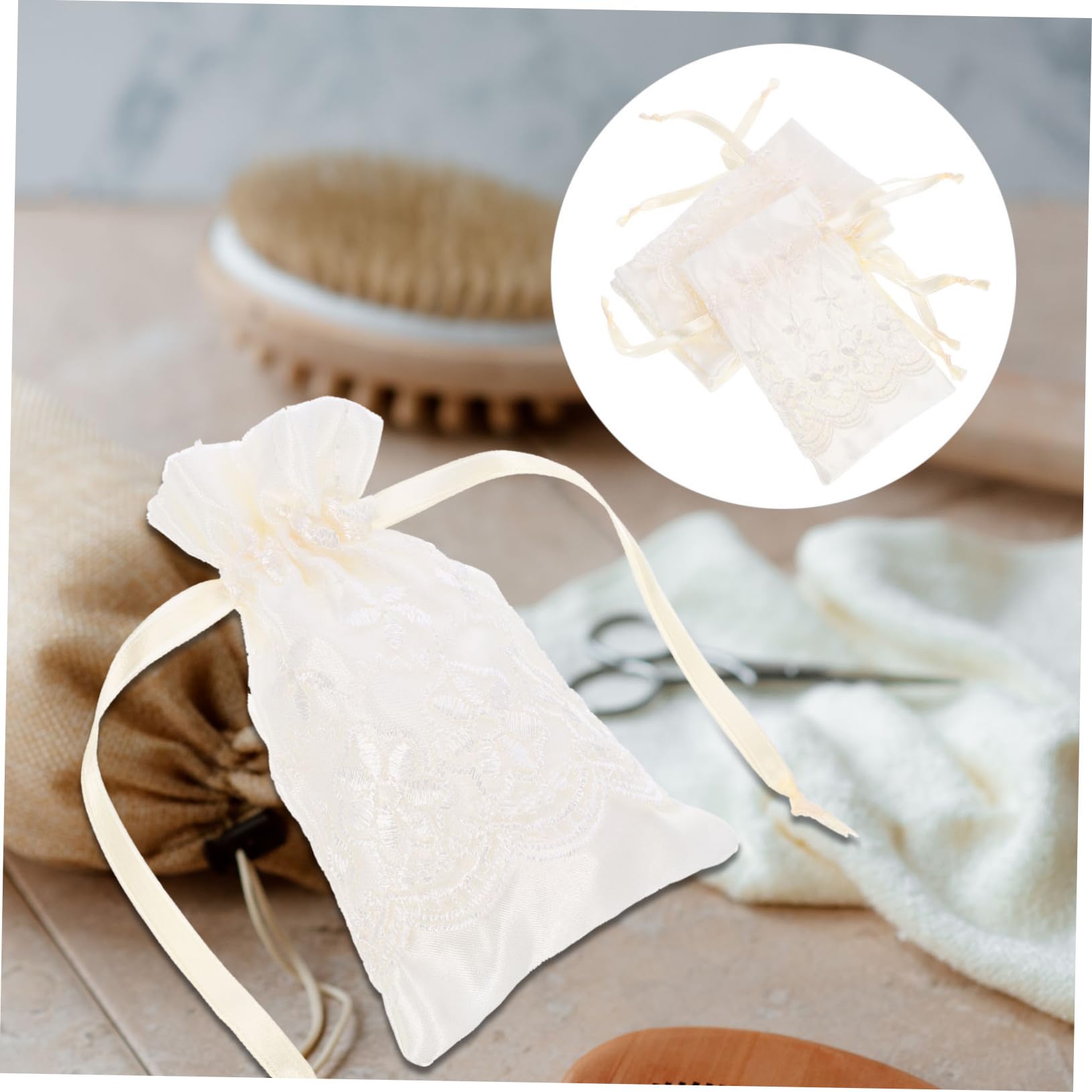 5 Set Sacchetti Elegante Per Gioielli Per Matrimoni E Speciali Sacchetti Per Confetti 4 Pezzi*5
