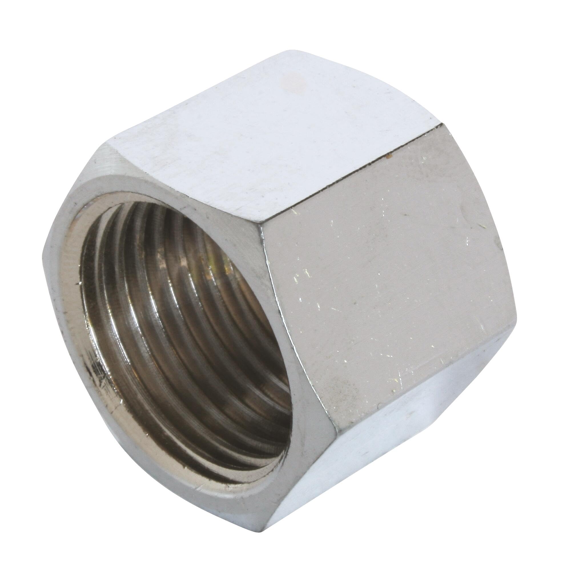 SOMATHERM FOR YOU, Manchon laiton nickelé double femelle 15/​21 pour raccordements plomberie, compatible avec tous raccords laiton, étanchéité sur filet ou joint plat