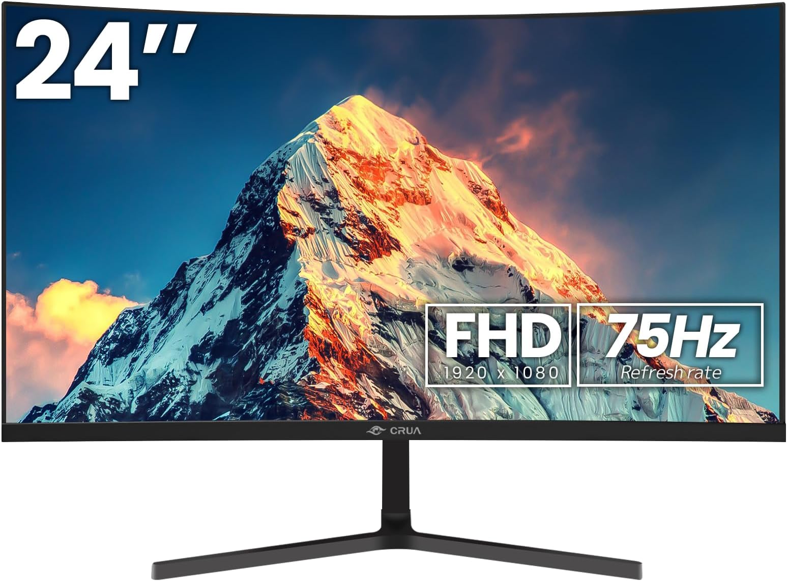 Amazon.com: Sealan 24 Inch Curved Monitor 16:9 Aspect Ratio 100HZ FHD ...