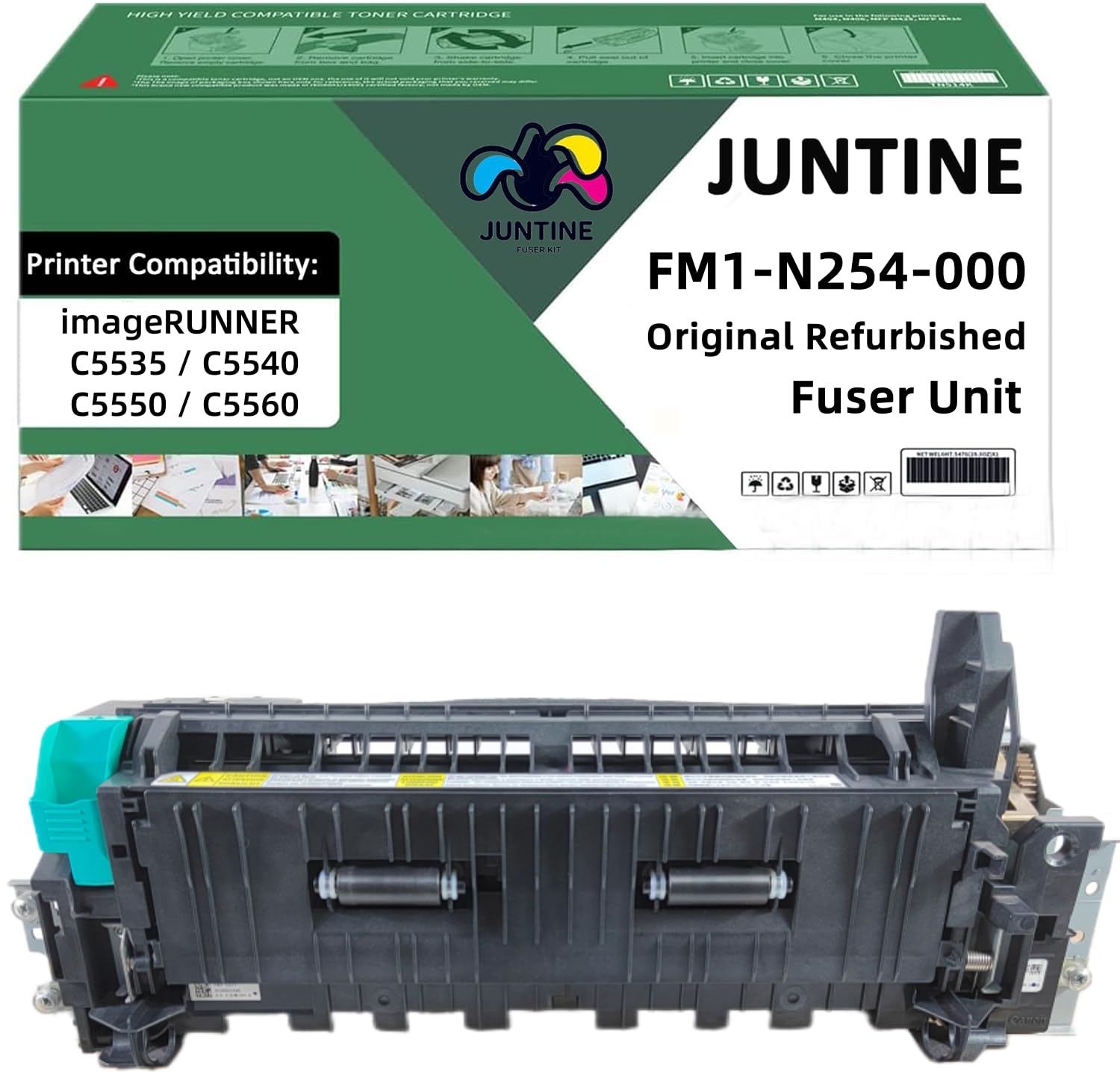 JUNTINE FM1-N254-000 Fuser Unit Original Refurbished Replacement for Canon FM1-N254-000 Fuser Unit Compatible with Canon imageRUNNER C5535 C5540 C5550 C5560 Printers(110V-200K)