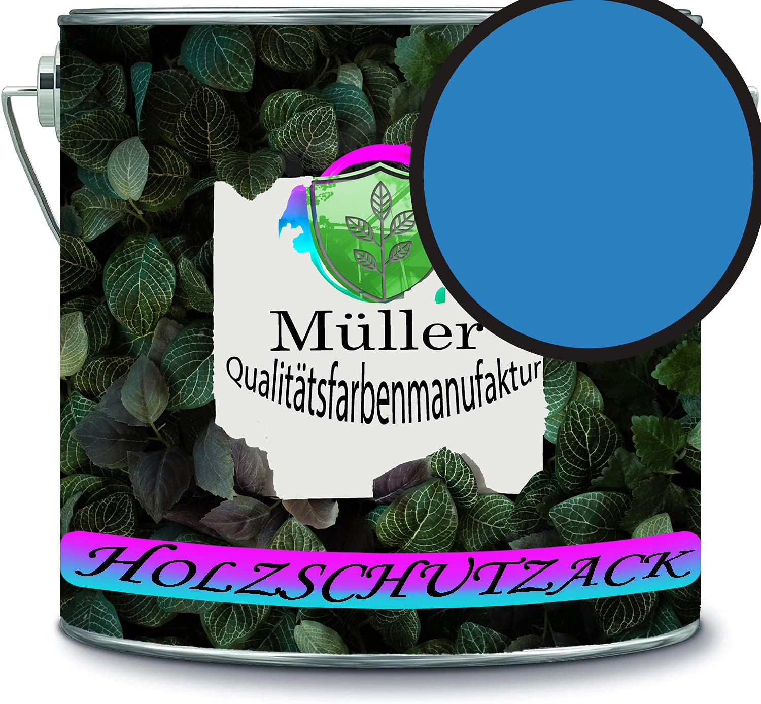 Vernis de protection pour bois Müller bleu clair RAL 5012 extérieur