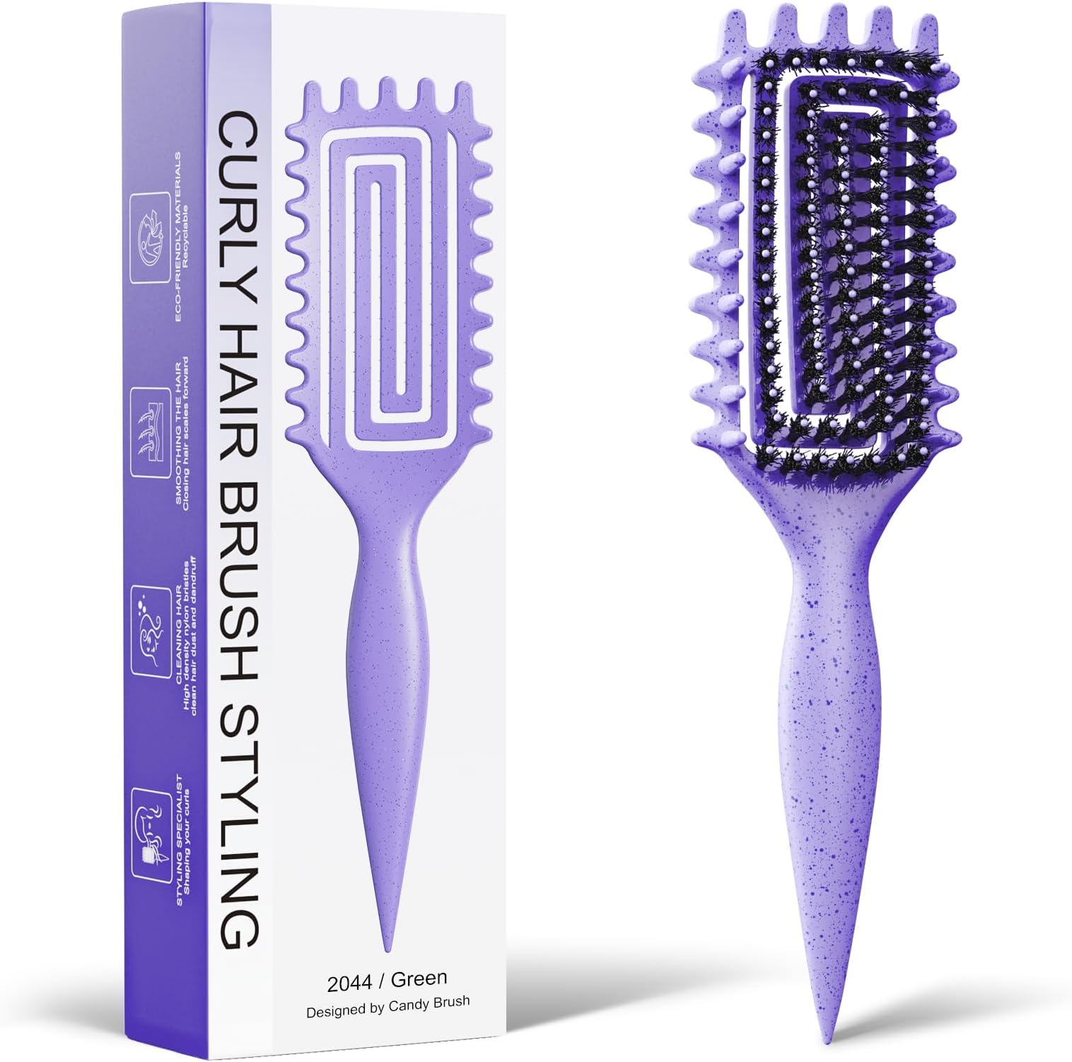 Curly Hair Brush(Purple)